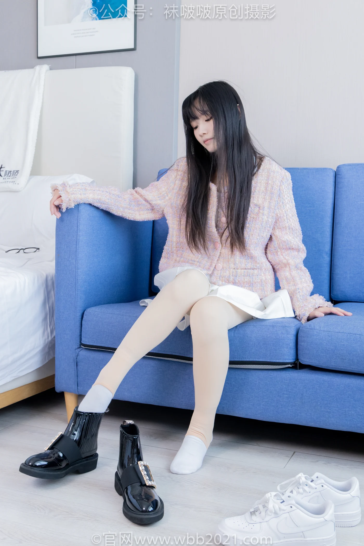 [BoBoSocks袜啵啵] NO.438 甜甜圈-皮鞋、板鞋、白棉袜、黑色踩脚袜、肉色踩脚袜（花絮版）