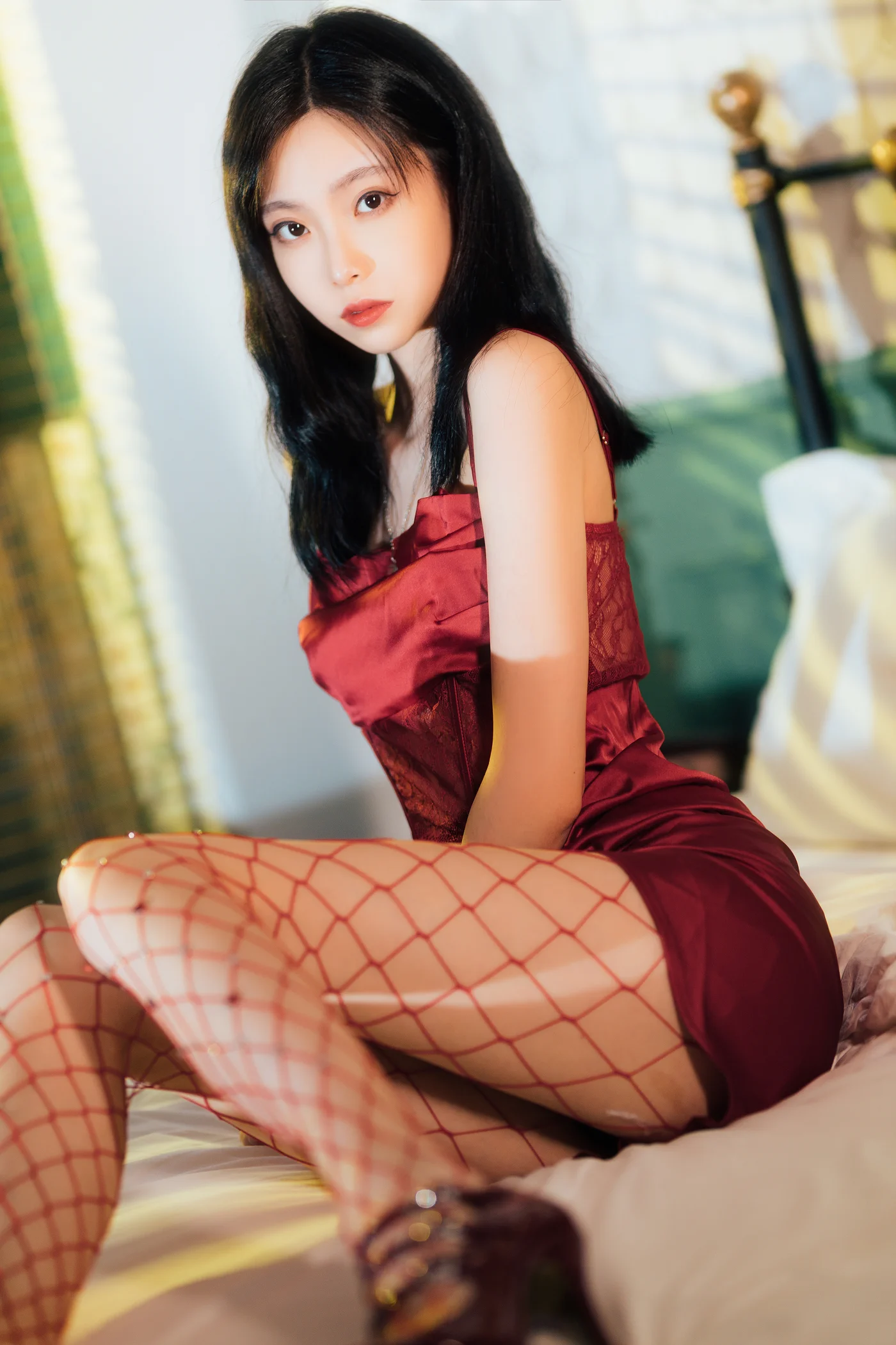 许岚LAN NO.021 网袜红裙
