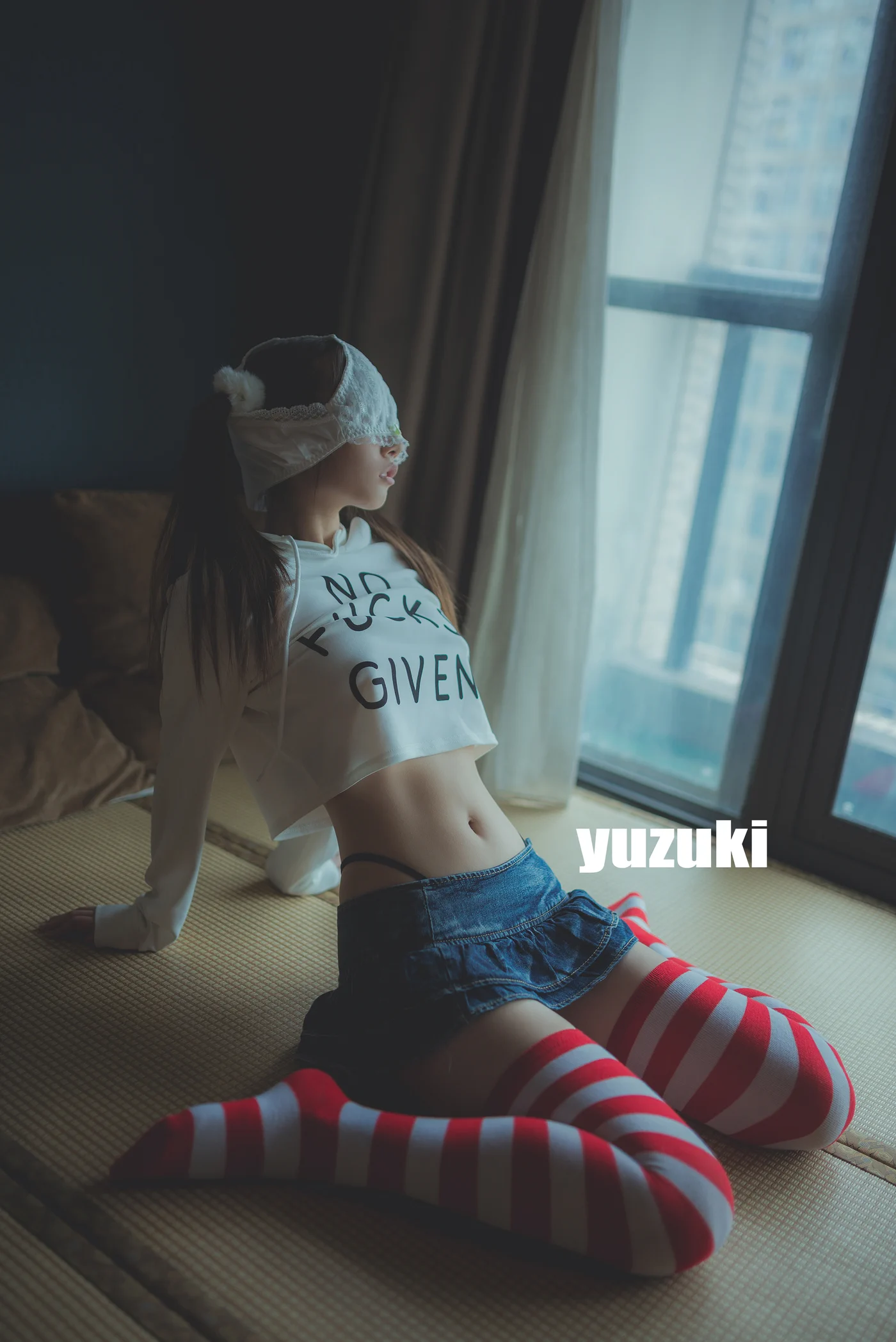 柚木yuzuki - 2017.06.29 泡泡条纹袜