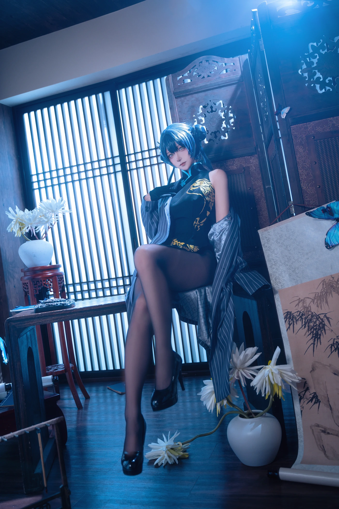 Seele麦麦 NO.024 蔚蓝档案 妃咲 旗袍