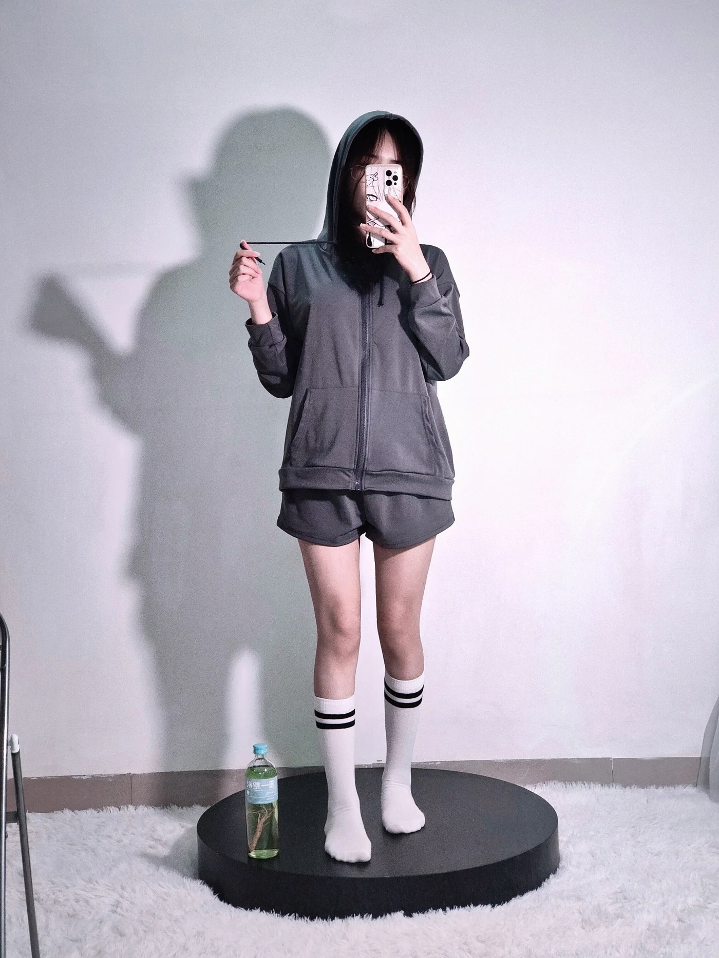 高桥千凛 NO.011 幻龙+黑色冲锋衣+黑纱镂空情趣