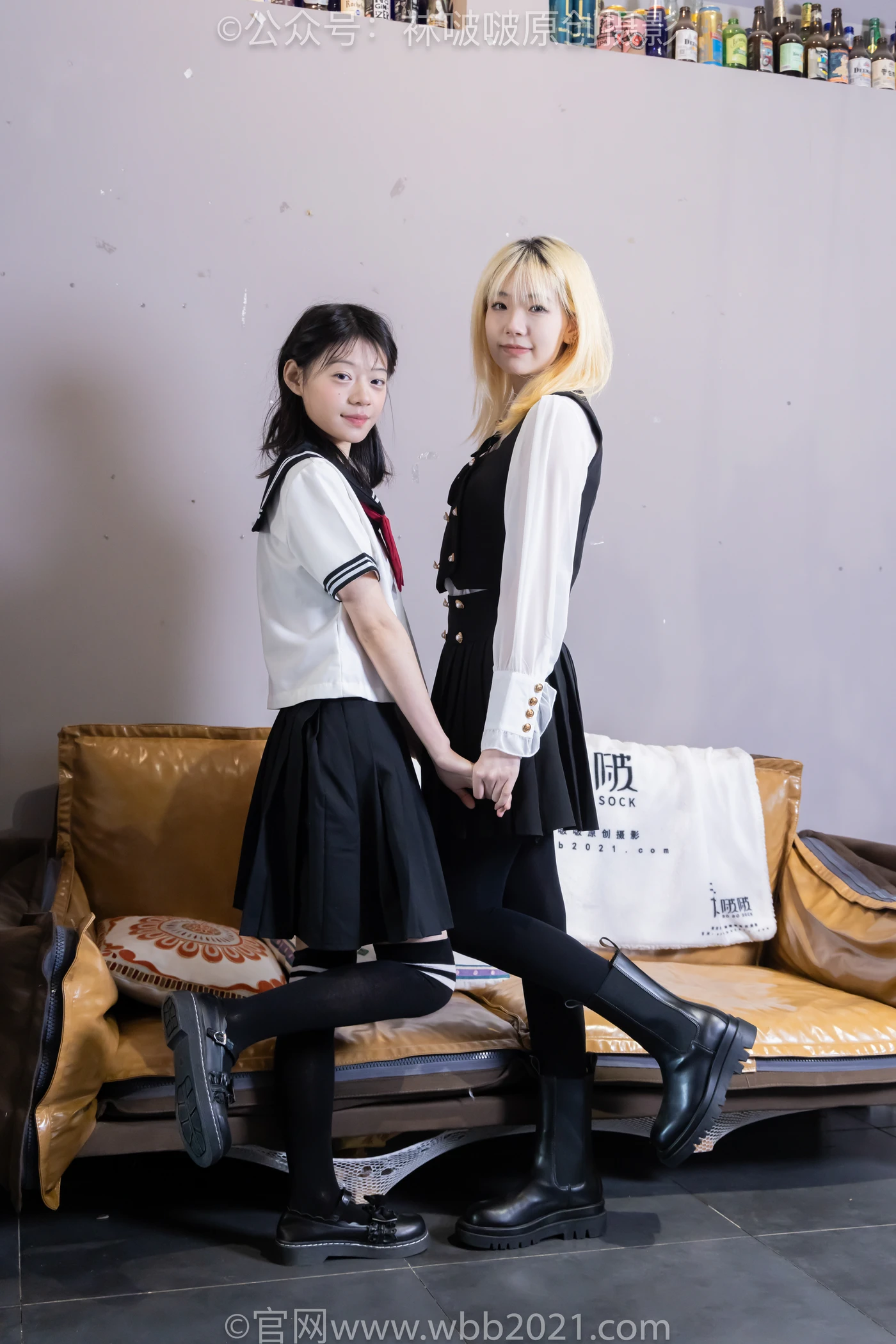 [BoBoSocks袜啵啵] NO.600 小甜豆&糯米-皮鞋、马丁靴、小熊拖鞋、过膝棉袜