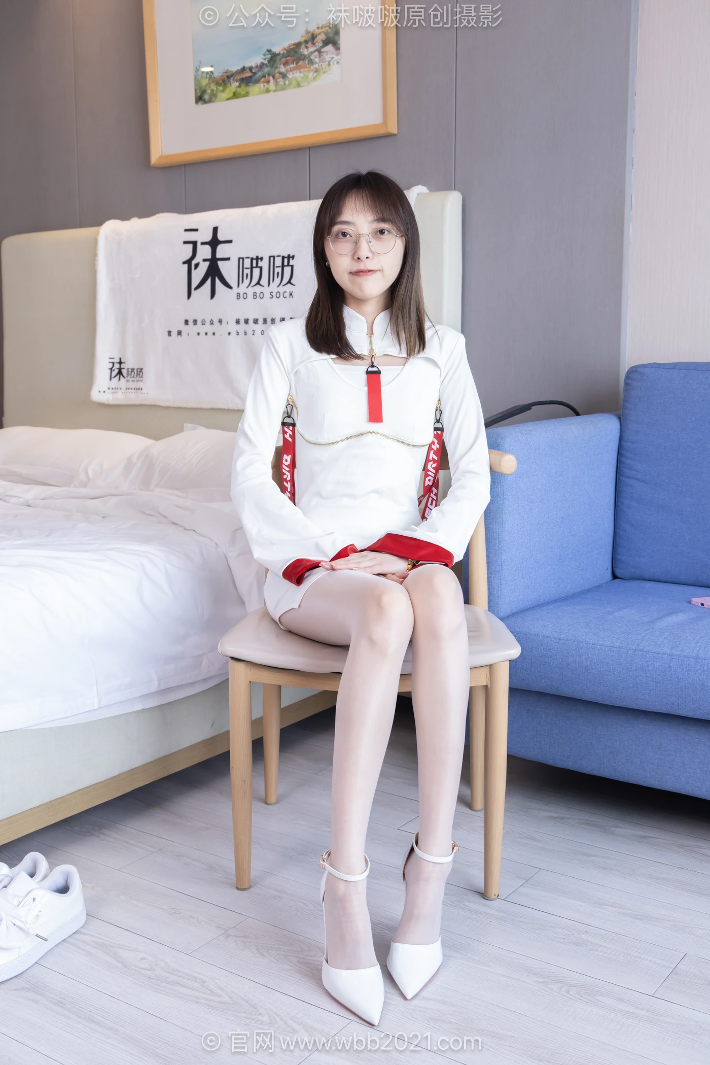 [BoBoSocks袜啵啵] NO.627 稚予-高跟鞋、板鞋、油亮薄白丝