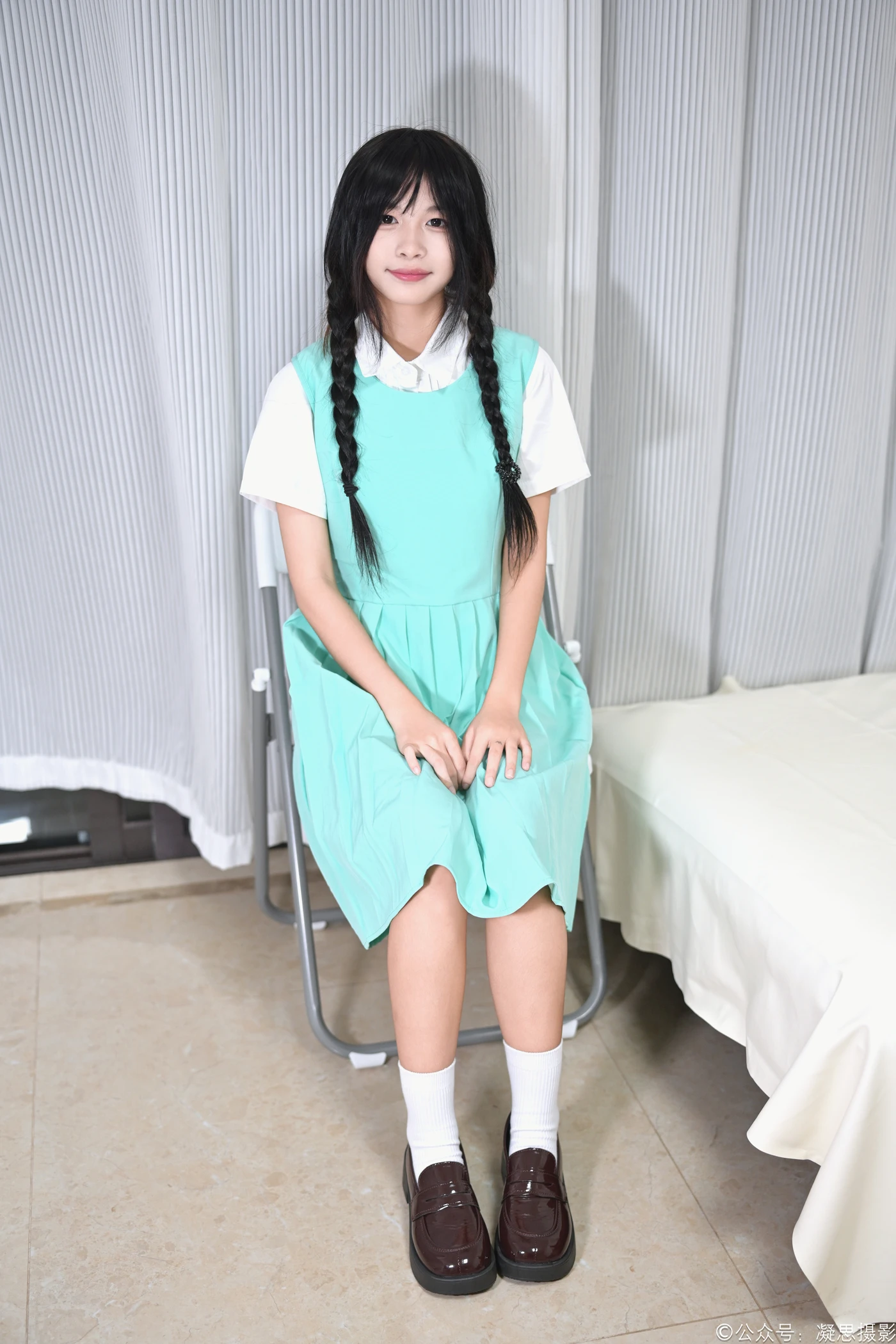 凝思摄影 NO.050 沅沅-连衣裙、短白袜、小皮鞋