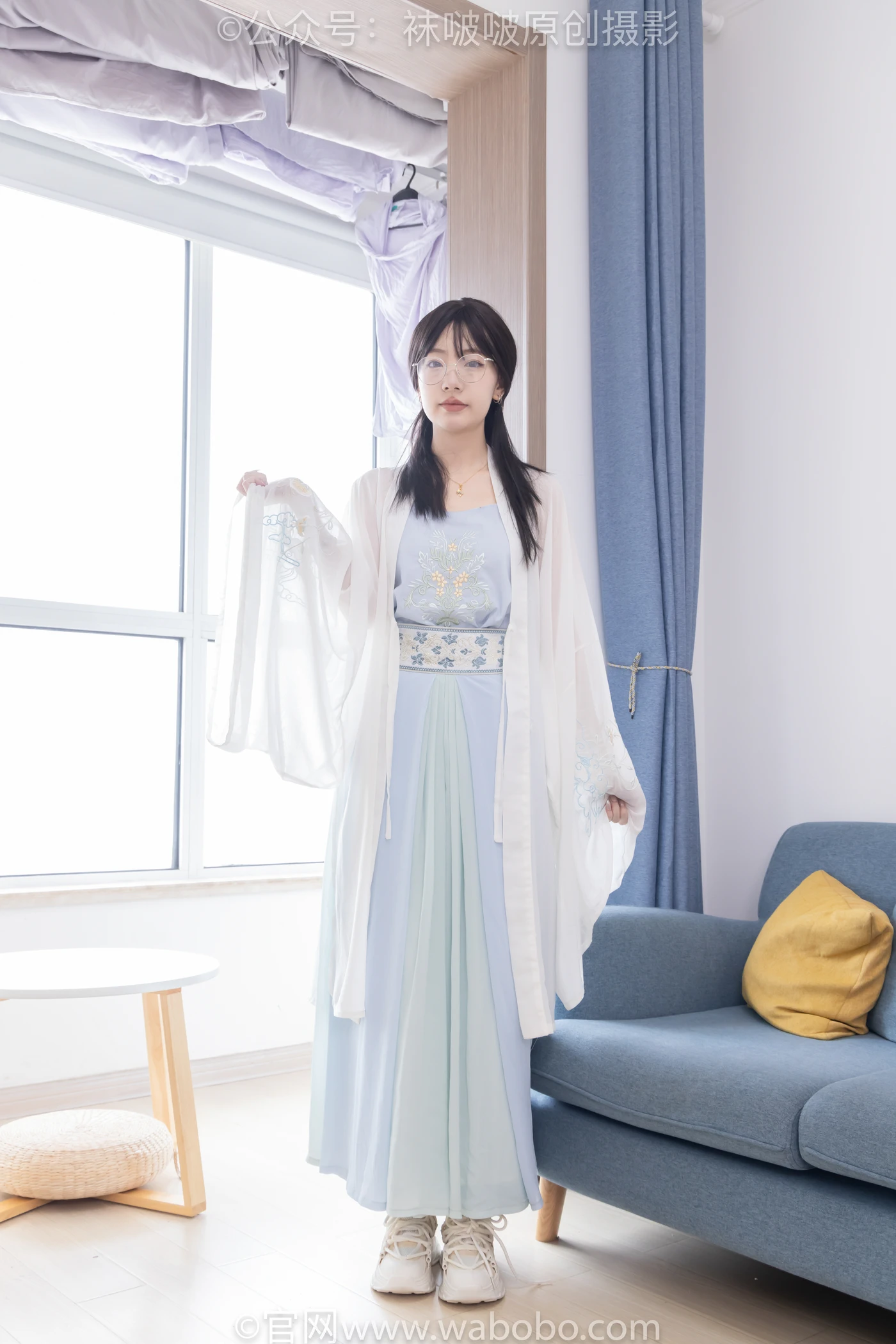 [BoBoSocks袜啵啵] NO.643 小甜豆-汉服、白船袜、薄肉丝、裸足